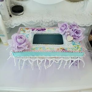 Shabby Chic paper tissue  decorative box.